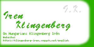 iren klingenberg business card